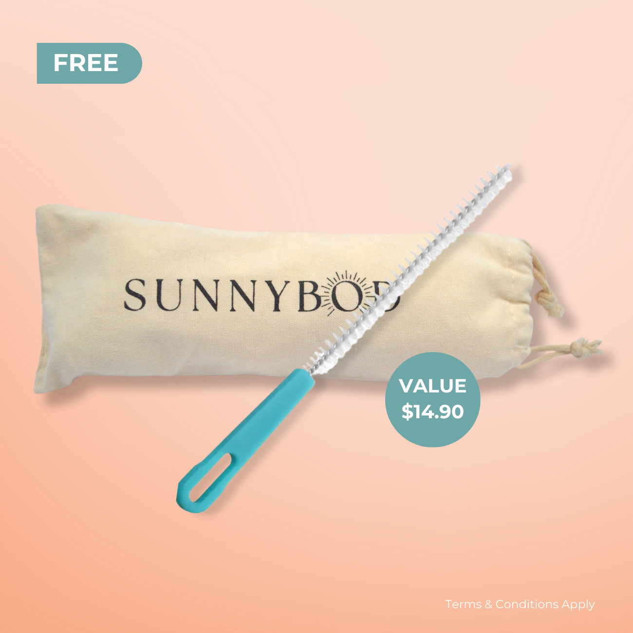 SUNNYBOD™ Refillable Sunscreen Brush Free Brush Pouch and Cleaning Brush